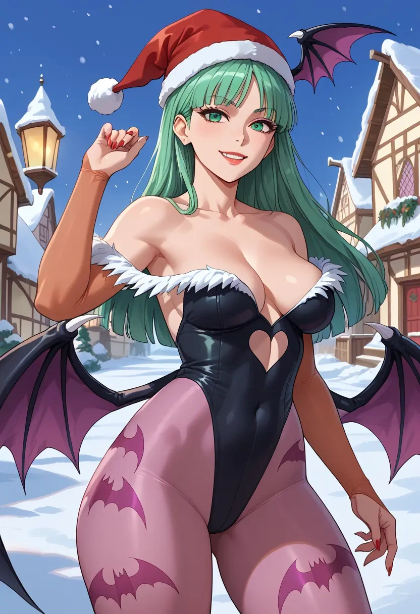 vampire_(game),morrigan_aensland,Christmas,dress  - 