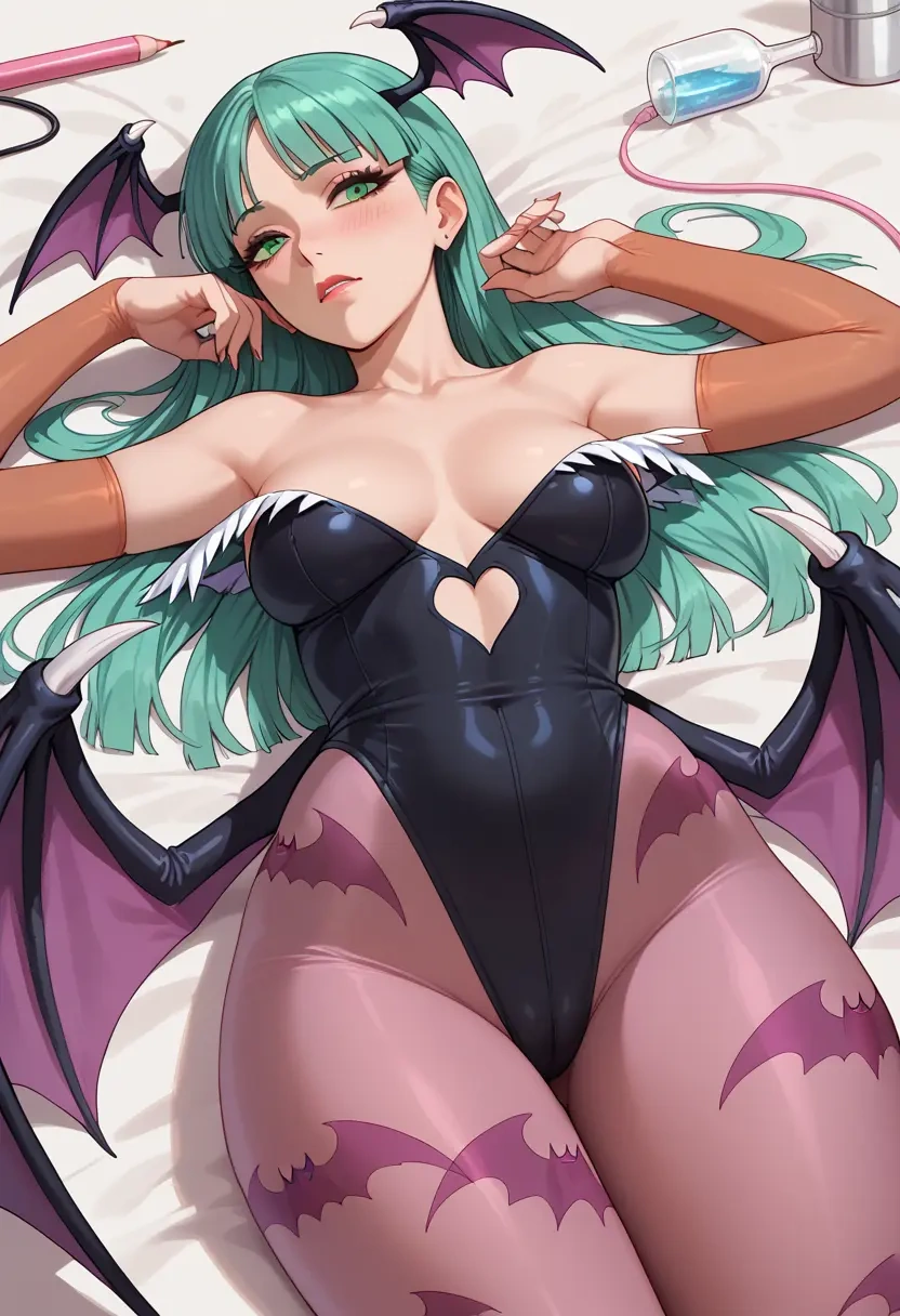 vampire_(game),morrigan_aensland,bodysuit,mesh,high-waisted skirt  - 