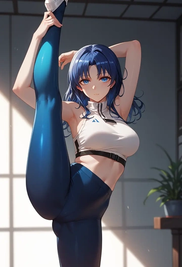 arknights,mostima_(arknights),yoga, standing split,sexy,  - AI generated anime art