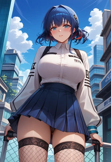 arknights,mostima_(arknights),mini skirt, stockings  - AI generated anime art