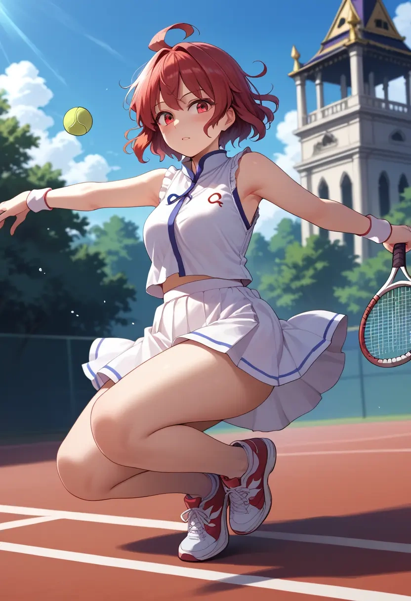 touhou,motoori_kosuzu,tennis skirt  - 