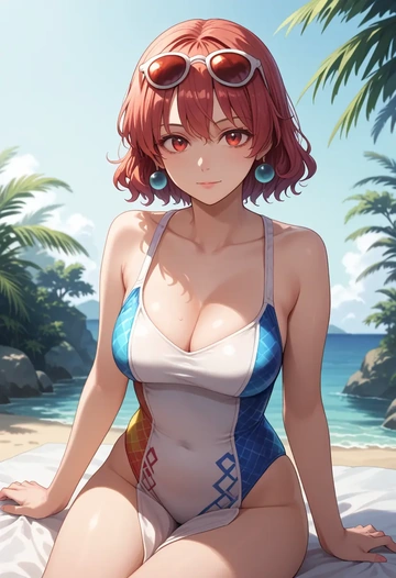 touhou,motoori_kosuzu,swimsuit,sexy  - AI generated anime art