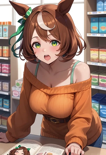 umamusume,mr._c.b._(umamusume),orange,sweater  - AI generated anime art