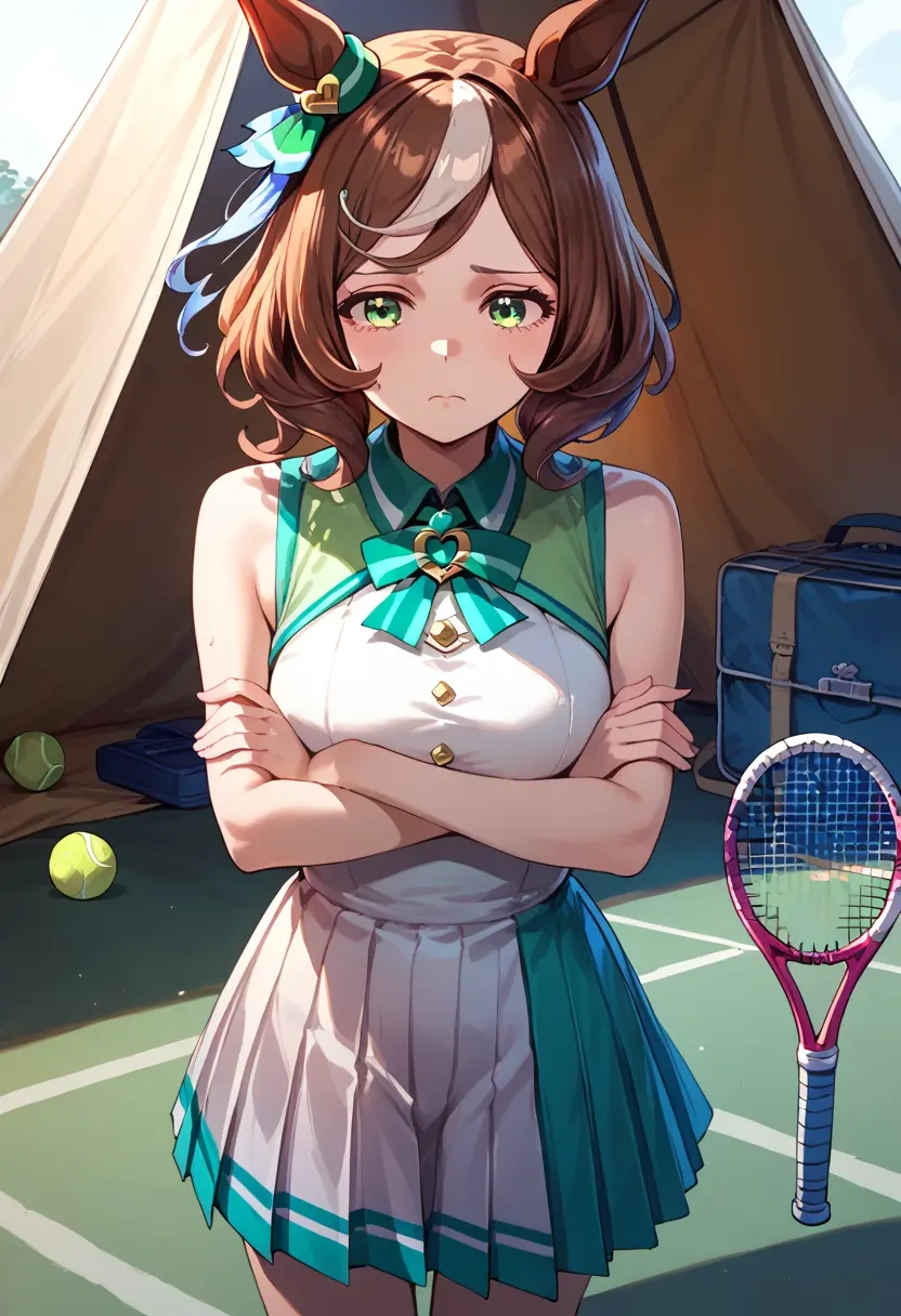 umamusume,mr._c.b._(umamusume),tennis dress,visor,trainers  - 