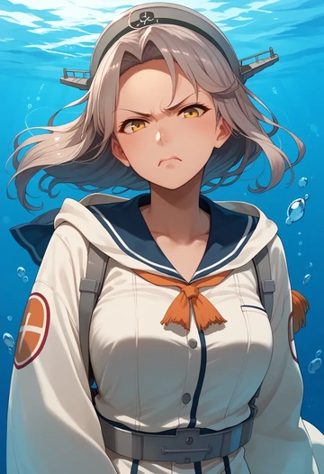 kantai_collection,murakumo_(kancolle),crop windbreaker,shorts  - AI generated anime art