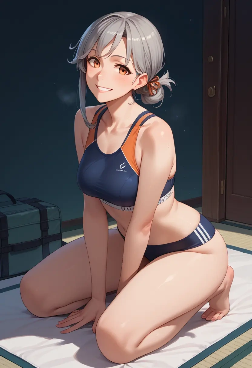 kantai_collection,murakumo_kai_ni_(kancolle),sports bra,wide-leg joggers  - 