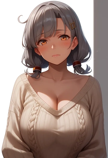 kantai_collection,murakumo_kai_ni_(kancolle),sweater  - AI generated anime art