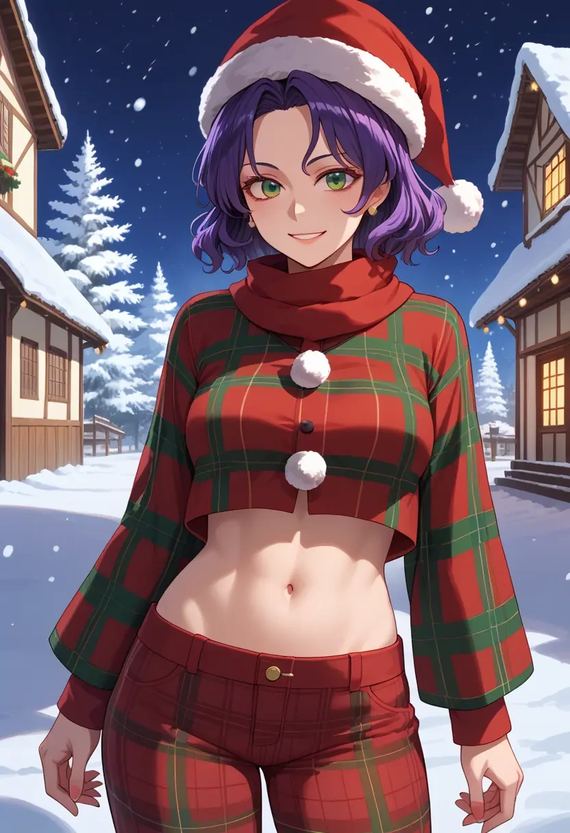 touhou,murasa_minamitsu,Christmas,plaid trousers  - 