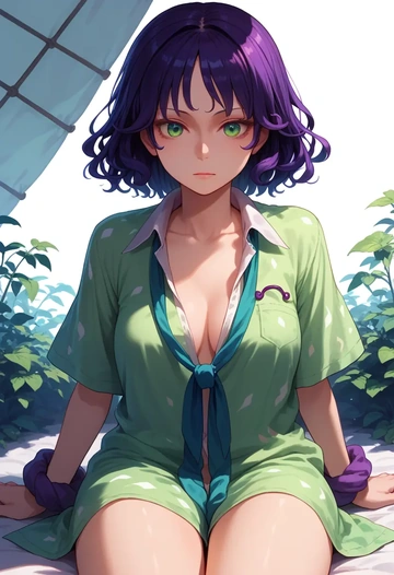 touhou,murasa_minamitsu,tie-dye shirt,dolphin shorts  - AI generated anime art