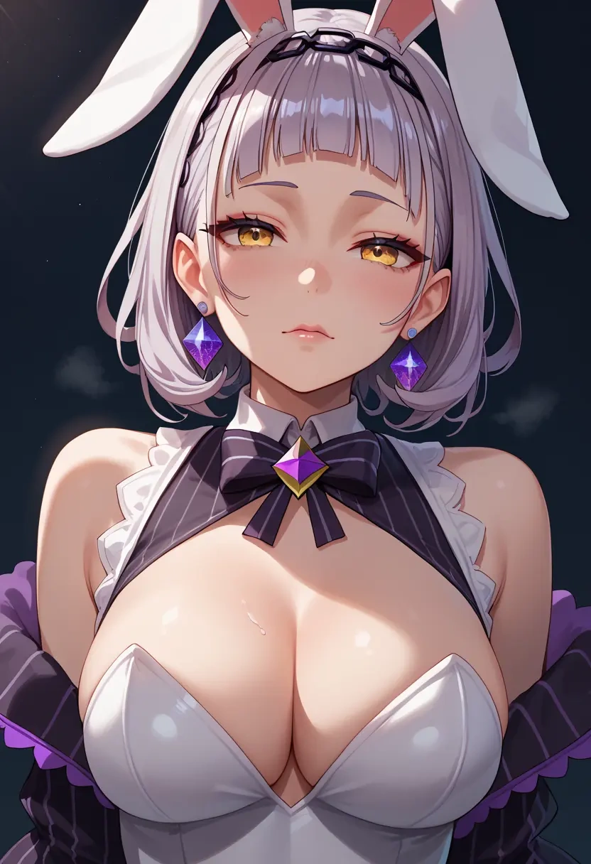 hololive,murasaki_shion_(1st_costume),bunny girl, sexy  - 