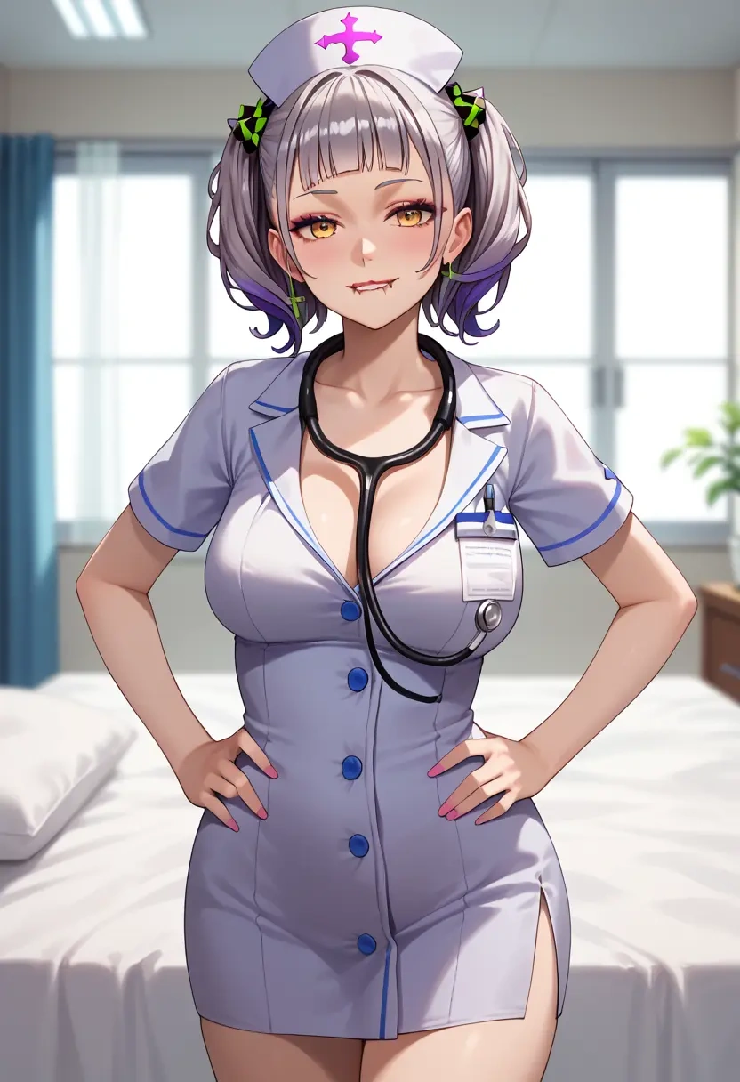 hololive,murasaki_shion_(1st_costume),nurse  - 