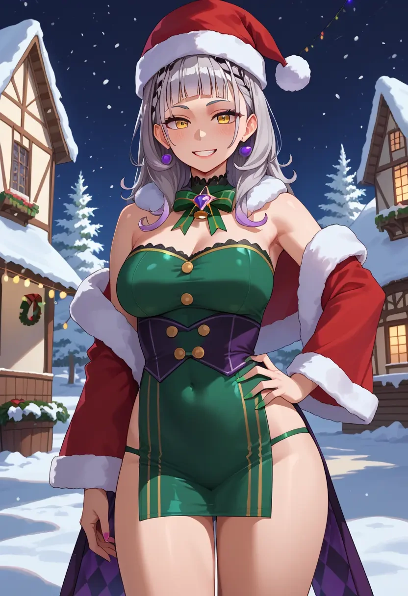 hololive,murasaki_shion_(1st_costume),Christmas,dress  - 