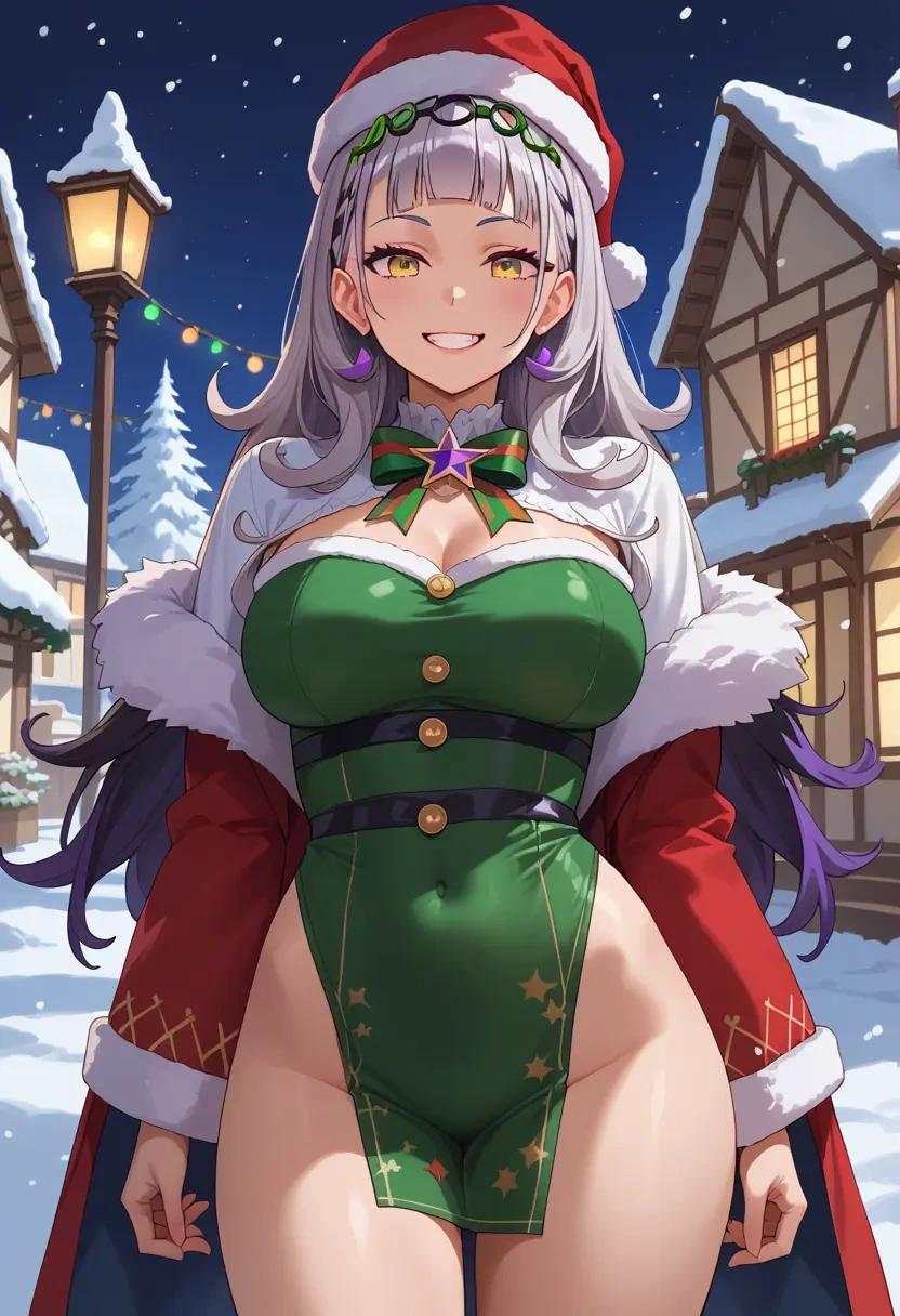 hololive,murasaki_shion_(1st_costume),Christmas,dress  - 