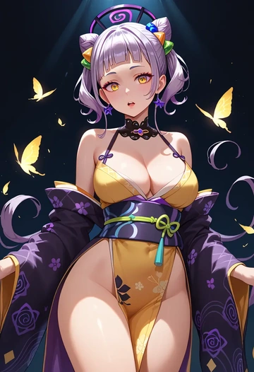 hololive,murasaki_shion,kimono,sexy  - AI generated anime art