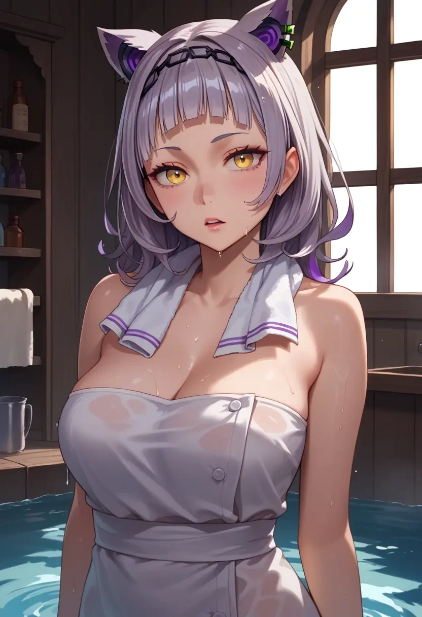 hololive,murasaki_shion,towel,sexy  - 