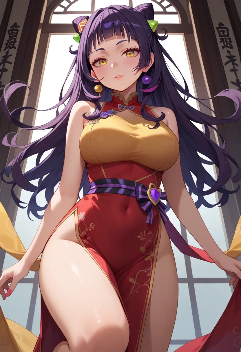 hololive,murasaki_shion,qipao  - 