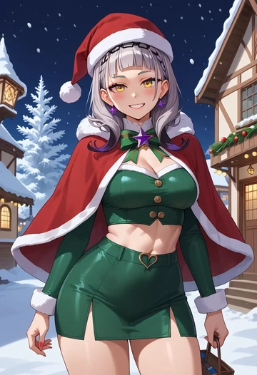 hololive,murasaki_shion,Christmas,dress  - AI generated anime art