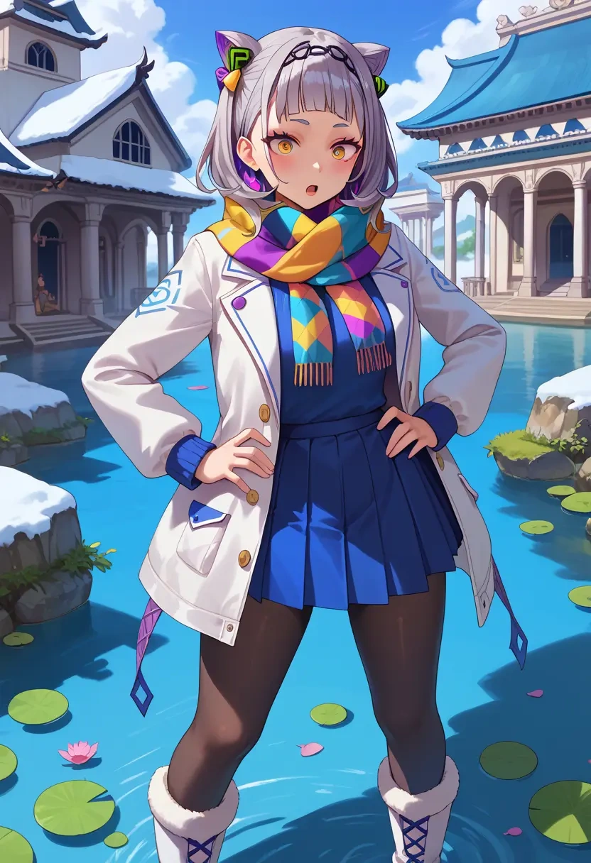 hololive,murasaki_shion,winter,student uniform,puffer jacket  - 