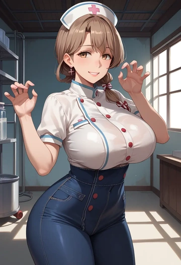 kantai_collection,murasame_(kancolle),nurse  - AI generated anime art