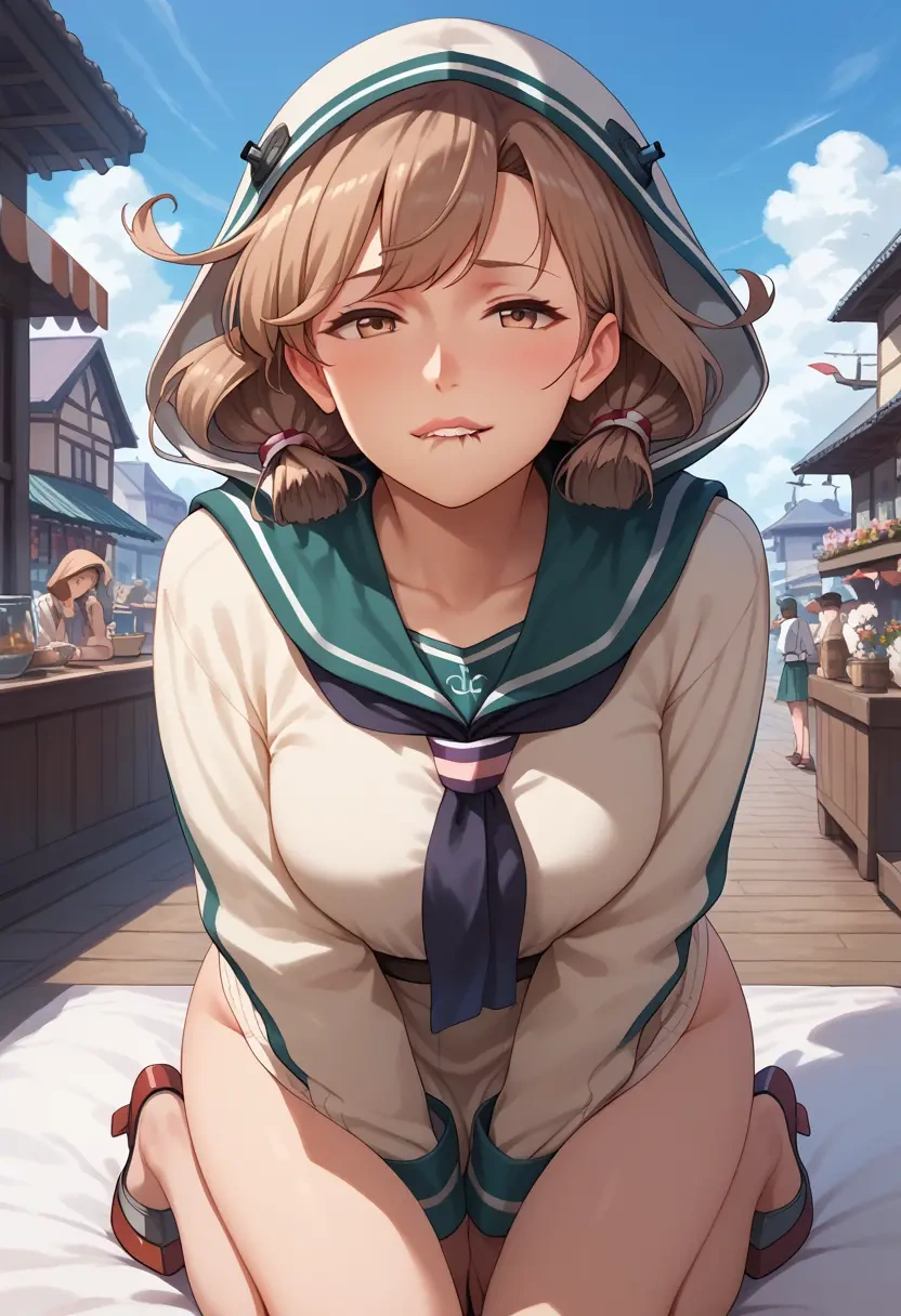 kantai_collection,murasame_(kancolle),crop windbreaker,shorts  - 