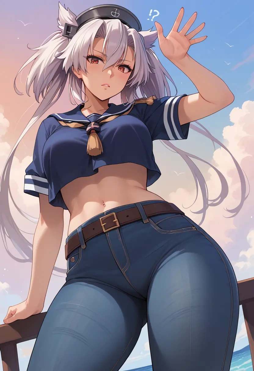 kantai_collection,musashi_(kancolle),crop top  - 