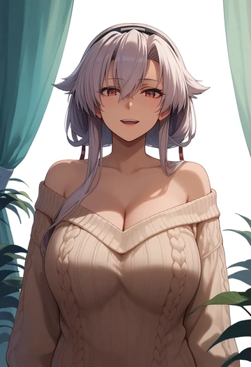 kantai_collection,musashi_(kancolle),sweater  - AI generated anime art