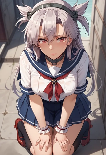 kantai_collection,musashi_kai_ni_(kancolle),sailor, uniform  - AI generated anime art