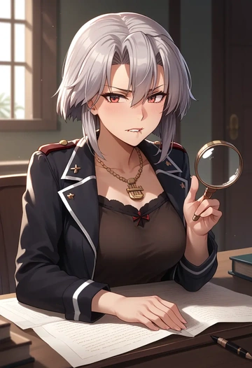 kantai_collection,musashi_kai_ni_(kancolle),detective  - AI generated anime art