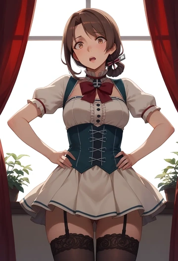 kantai_collection,mutsuki_(kancolle),Victorian-era,stockings,sexy  - AI generated anime art