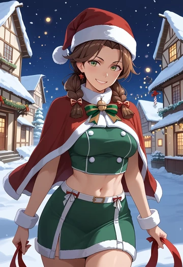 kantai_collection,mutsuki_(kancolle),Christmas,dress  - AI generated anime art