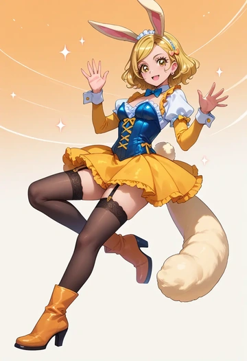 precure,myoudouin_itsuki,bunny girl  - AI generated anime art