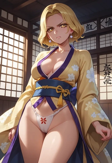 precure,myoudouin_itsuki,kimono,sexy  - AI generated anime art