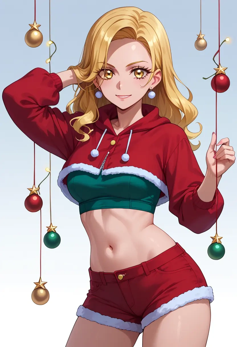 precure,myoudouin_itsuki,Christmas,red velvet shorts  - 