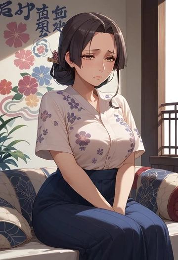 kantai_collection,myoukou_(kancolle),silk graffiti shirt,dolphin shorts  - AI generated anime art