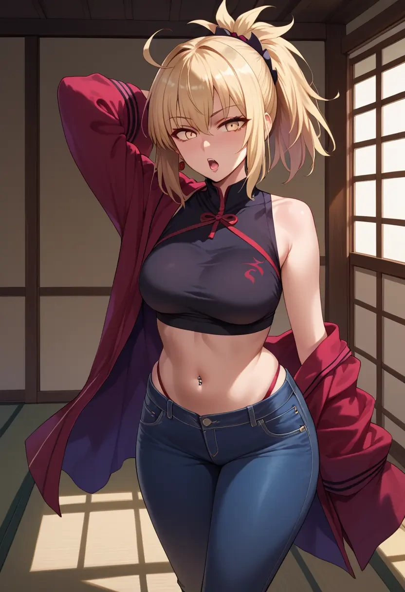 fate_(series),mysterious_heroine_x_alter_(fate),crop top  - 