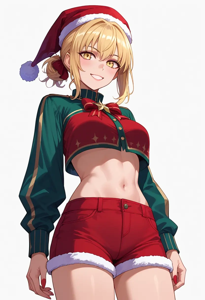 fate_(series),mysterious_heroine_x_alter_(fate),Christmas,red velvet shorts  - 