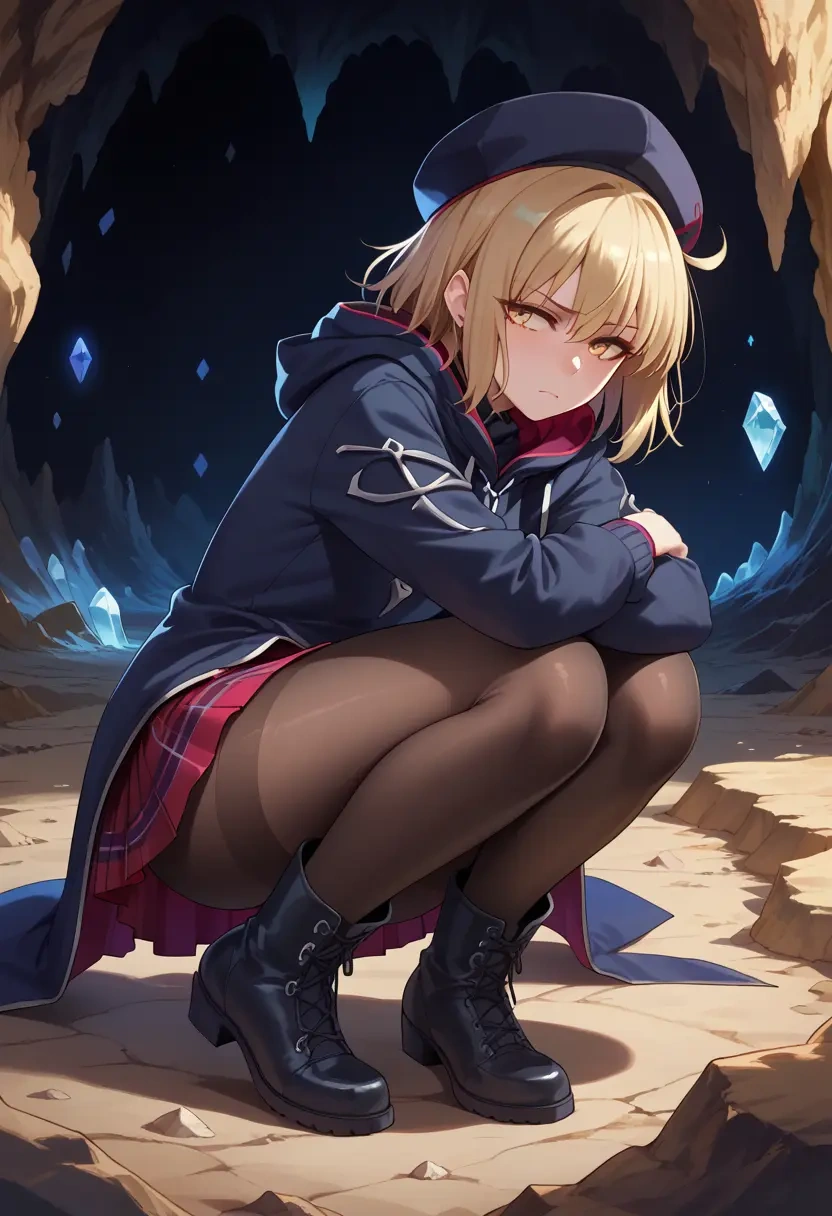 fate_(series),mysterious_heroine_x_alter_(fate),winter,student uniform,hooded coat  - 