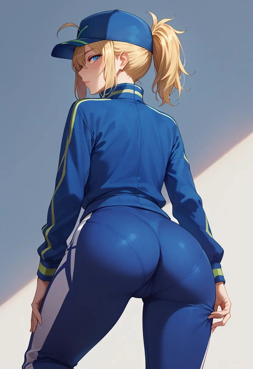 fate_(series),mysterious_heroine_xx_(fate),track suit,back, ass  - 