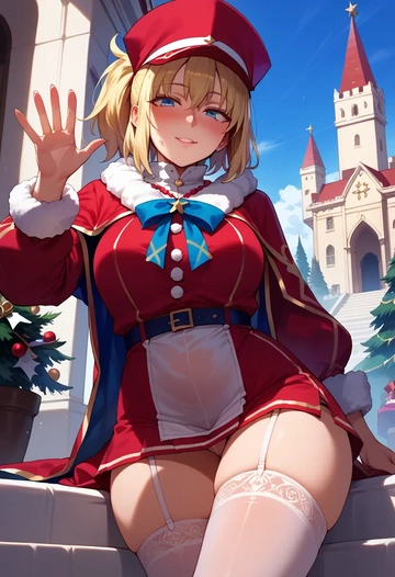 fate_(series),mysterious_heroine_xx_(fate),Christmas,sexy, stockings,  - AI generated anime art