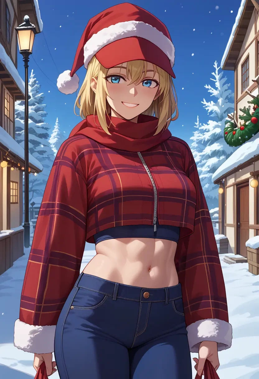 fate_(series),mysterious_heroine_xx_(fate),Christmas,plaid trousers  - 