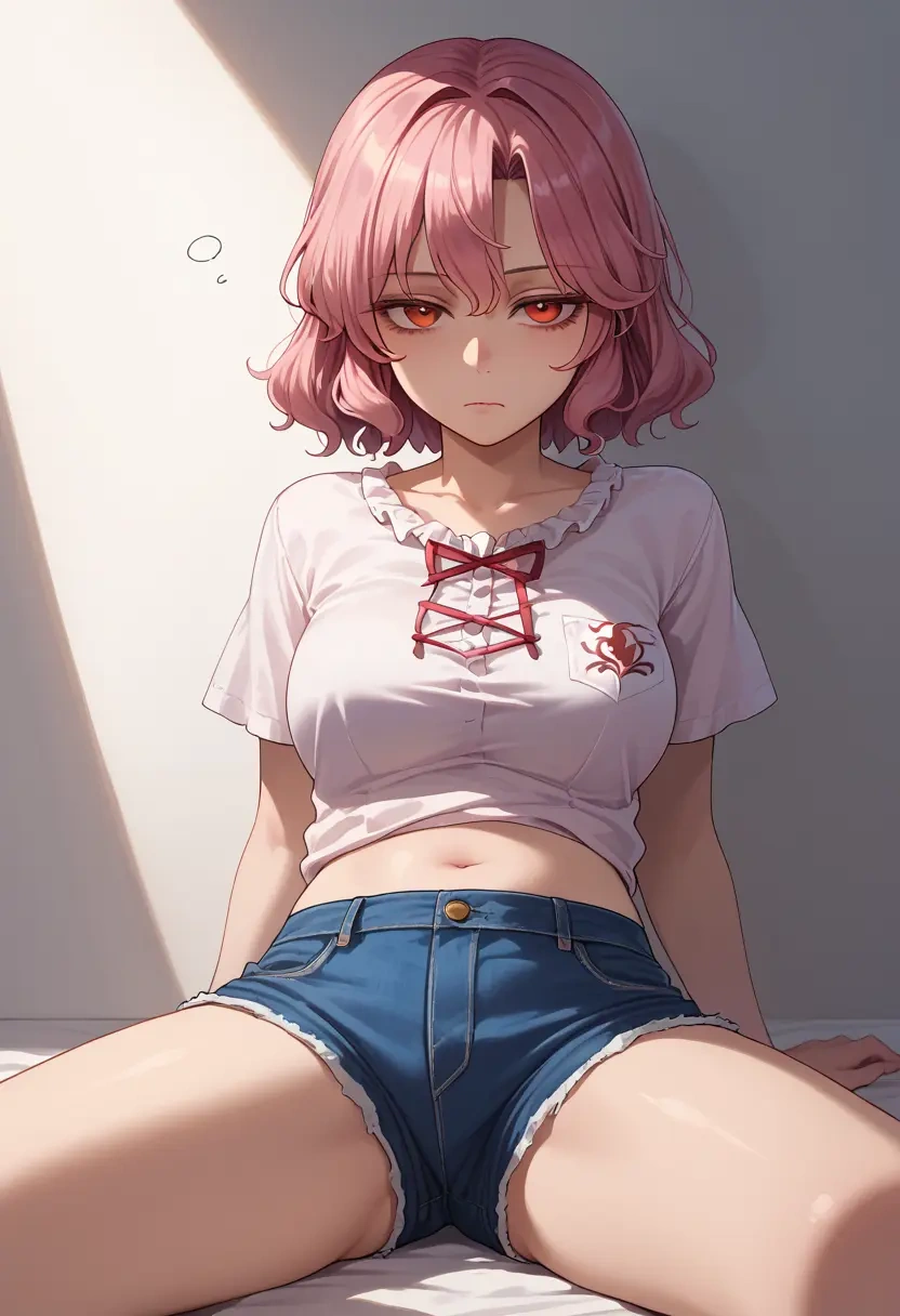 touhou,mystia_lorelei,denim shorts  - 