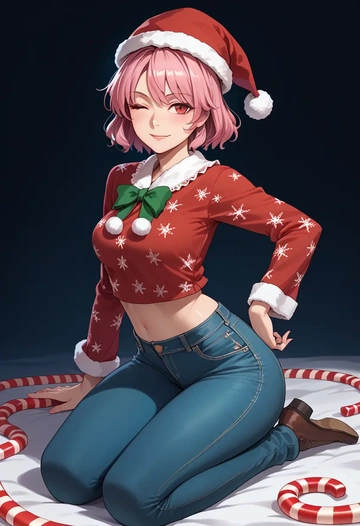 touhou,mystia_lorelei,Christmas  - AI generated anime art