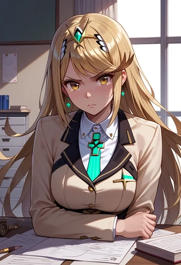 xenoblade_chronicles_(series),mythra_(xenoblade),OL, glasses,  - AI generated anime art