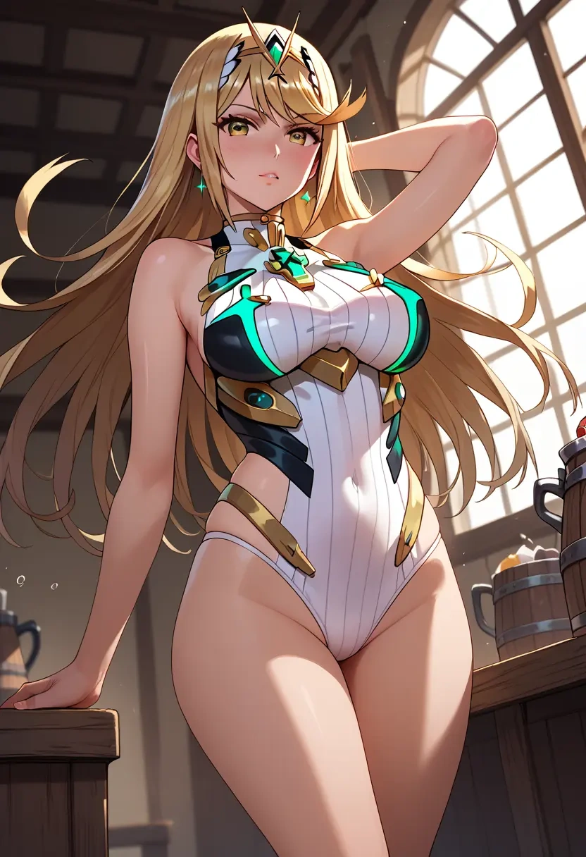 xenoblade_chronicles_(series),mythra_(xenoblade),swimsuit,sexy  - 