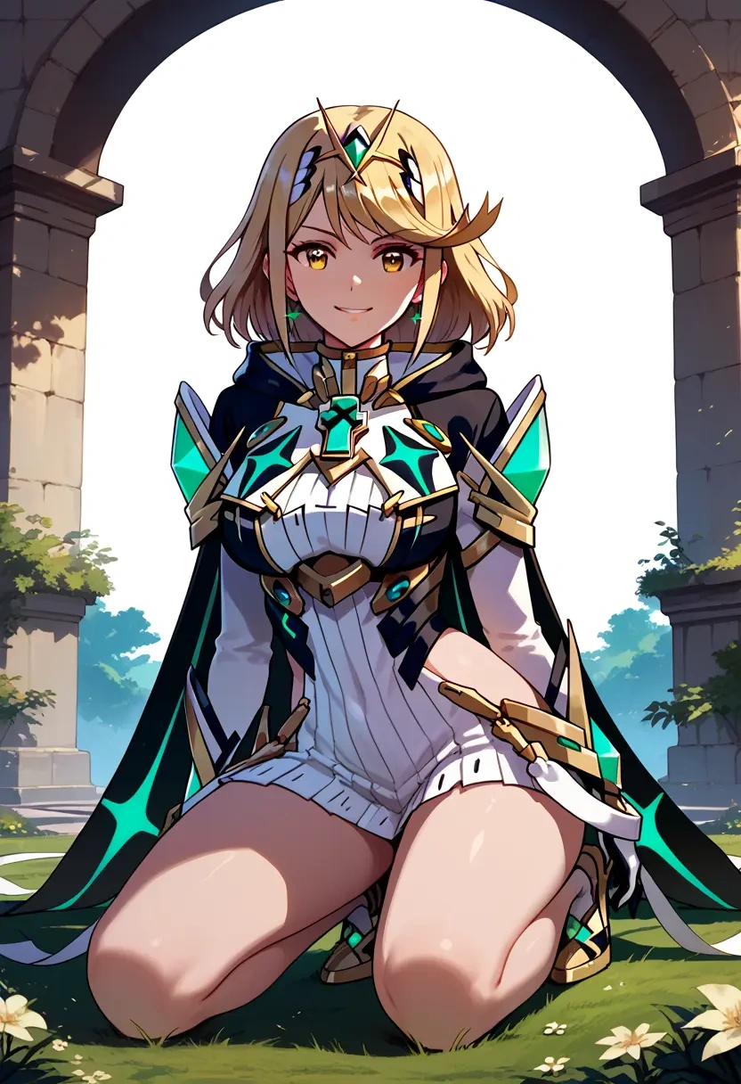 xenoblade_chronicles_(series),mythra_(xenoblade),crop windbreaker,shorts  - 