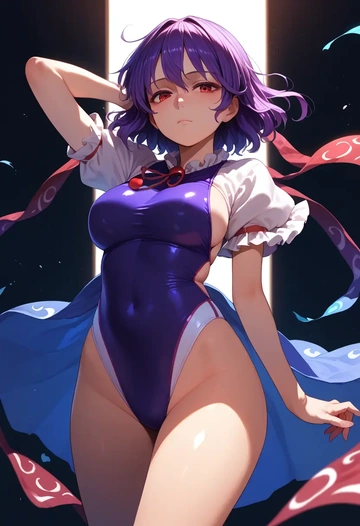 touhou,nagae_iku,swimsuit,sexy  - AI generated anime art