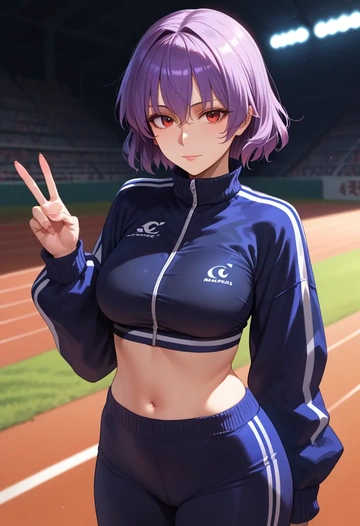 touhou,nagae_iku,athletic,track suit  - AI generated anime art