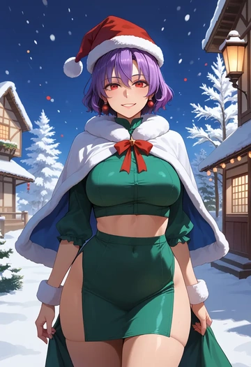 touhou,nagae_iku,Christmas,dress  - AI generated anime art