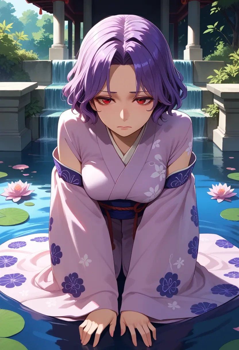 touhou,nagae_iku,kimono,silk,wide-leg trousers  - 