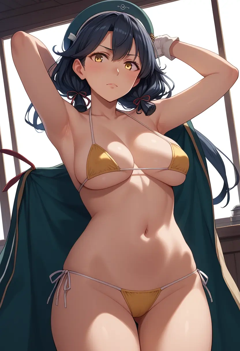 kantai_collection,naganami_(kancolle),tiny bikini,sexy  - 